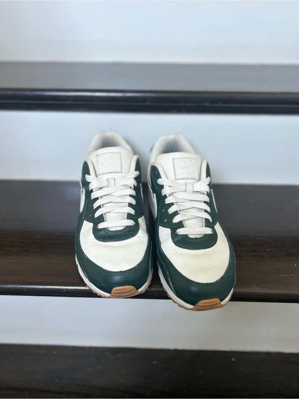 Nike Air Max 90 Shoes Mens Size 11.5 Green/White Sneakers